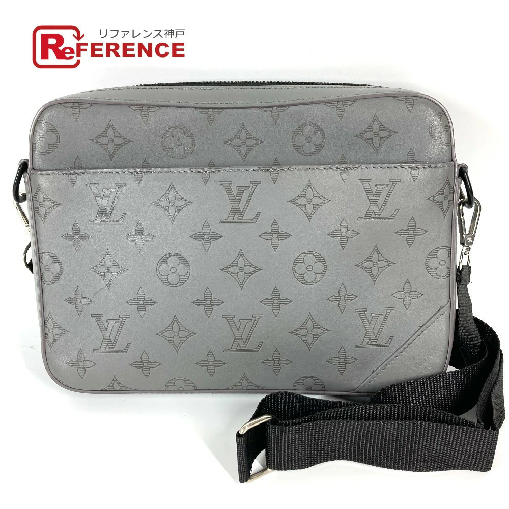 LOUIS VUITTON Shadow Black Duo Messenger Crossbody Bag Clutch Shoulder Gray